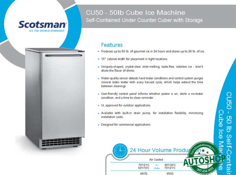 Máy làm đá Scotsman CU50GA-1A