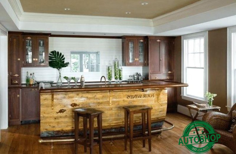 Quầy pha chế gỗ 2