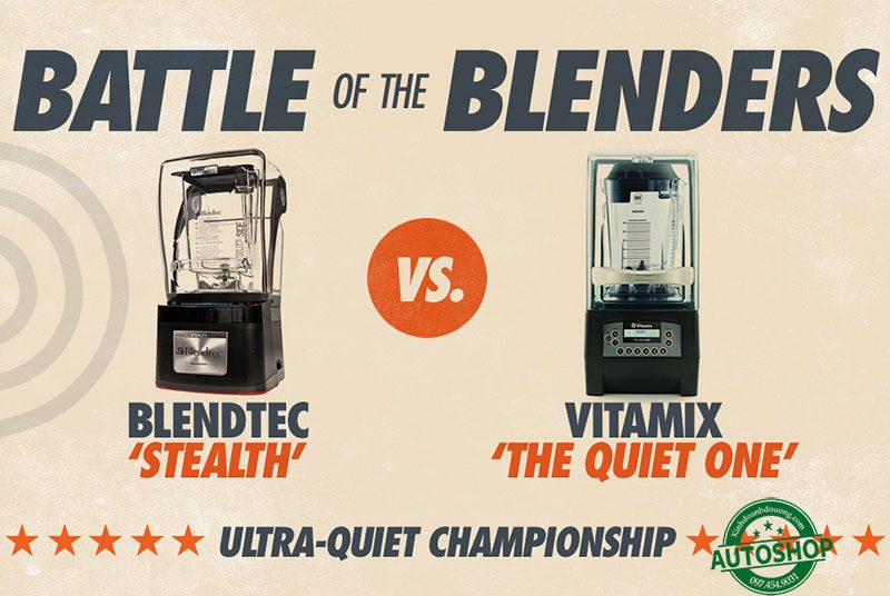 So sánh Vitamix QUiet và Blendtec Stealth